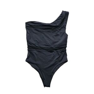 Nomads Coast One Piece‎ II Large Navy Blue One Shoulder